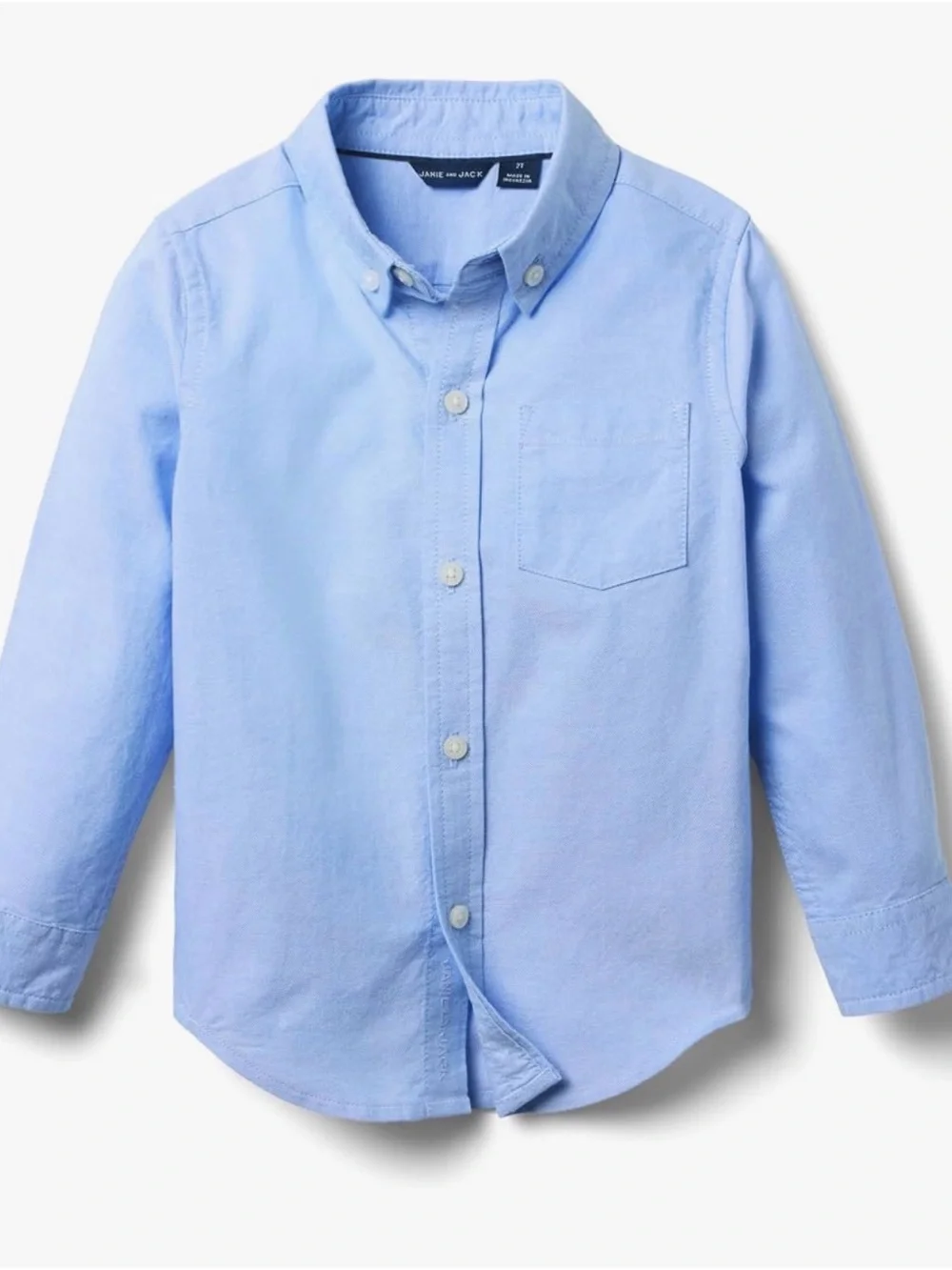 Jamie and Jack Boys Light Blue Button-Down Oxford Shirt 2T